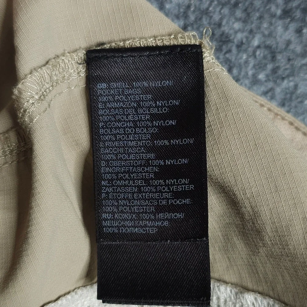 The North Face Shorts Mens 34 Beige Khaki Tan Nylon Hiking Outdoor Drawstring